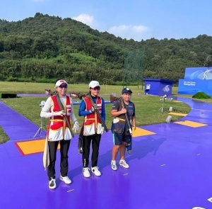 The first gold of Kazakhstan was won by the national skeet shooting team