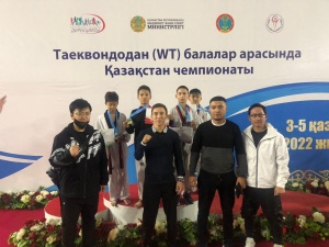 Winners of the national championship among children in taekwondo WT