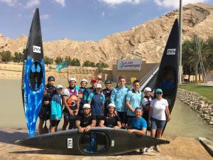 In Al Ain, a training camp is held for rowing slalom athletes