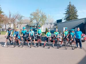 Cyclists of the Astana training center in the city. Brest and Mozyr take part in training camps